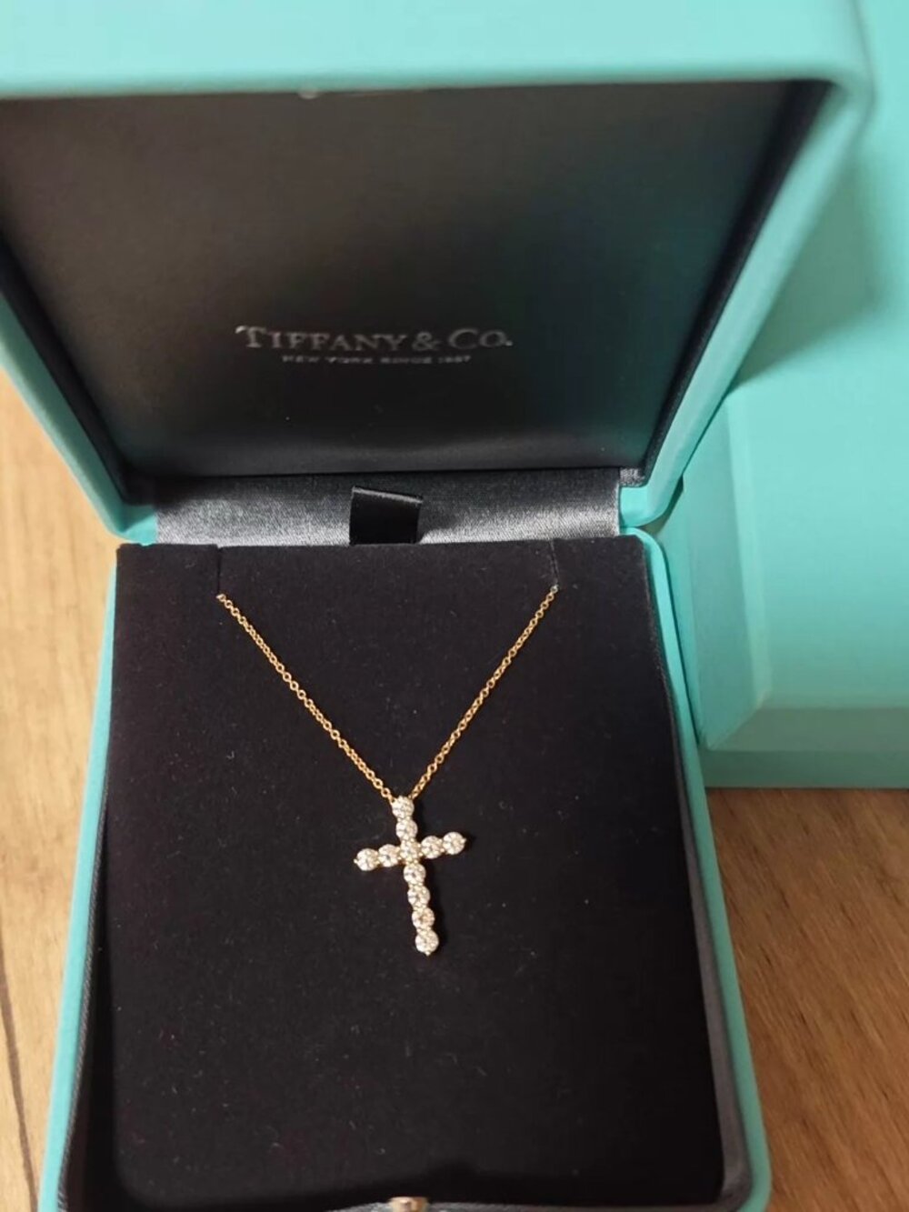 Tiffany Cross Necklace with Diamonds
